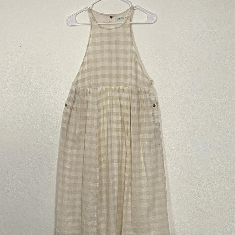 Kimchi Blue Cream Plaid Midi Dress - Picture 4 of 16